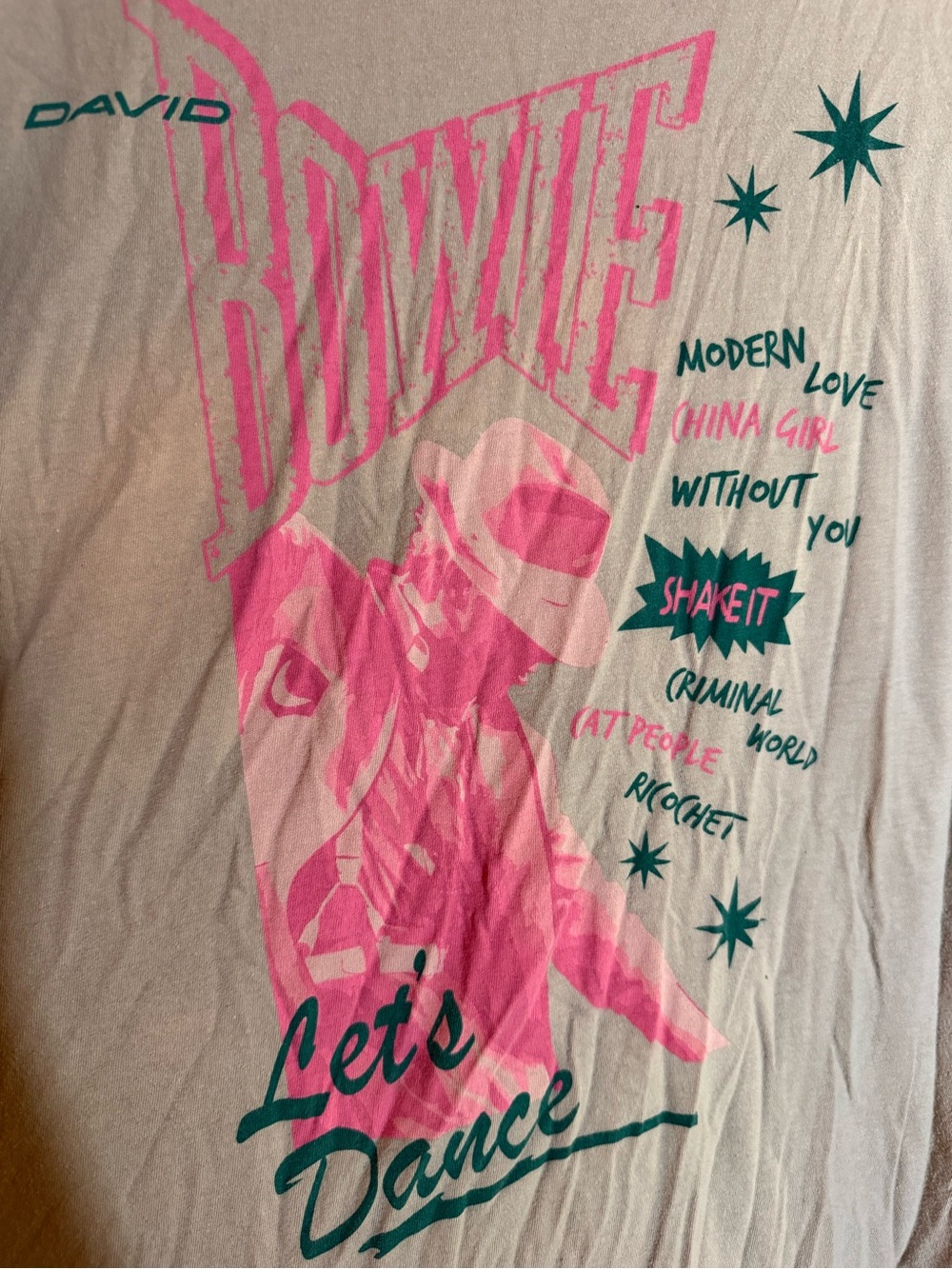 David Bowie, XXL, "Let's Dance" graphic tee, 100% cotton